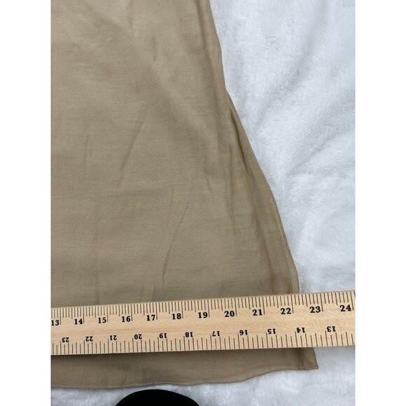 NWT Hallhuber Beige Sleeveless Ruffled Collar Silk Blend Dress Size 34 - Picture 5 of 12